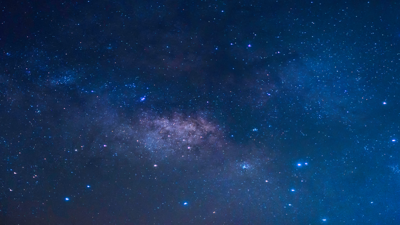 Milky way in the starry night